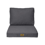 Ensemble de coussins gris chiné pour fauteuil, avec effet lin, déhoussables, pour assise et dossier, décoration déco-arts.fr