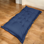 Futon XXL en lin matelas de sol 195x100cm - bleu indigo - Deco-arts.fr