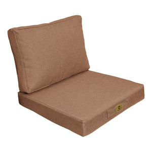 Ensemble Coussins Fauteuil 50x50 Terracotta - Effet Lin & Déhoussable (Assise + Dossier)