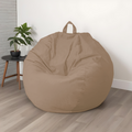 Pufe Pera Gigante XXL 120x150 Bege - Veludo e Espuma (Grande Luxo e Confortoo)