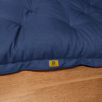 Futon XXL en lin matelas de sol 195x100cm - bleu indigo - Deco-arts.fr