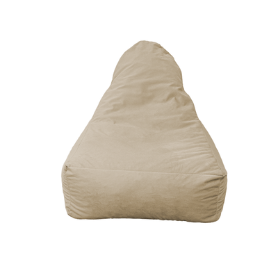 Pouf fauteuil XXL d'intérieur en tissu velours - 120x70x90 cm - Crême - Deco-arts.fr