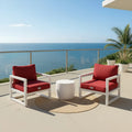 Garden Lounge Cushion Set 50x50 Burgundy Red - Seat + Backrest (Premium 270g)