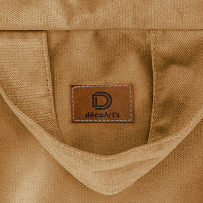 Pouf poire XL d'intérieur en tissu velours - 110x120 cm - Beige - Deco-arts.fr