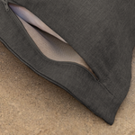 Pouf intérieur XL Housse effet lin gris chiné 150x100cm - Deco-arts.fr