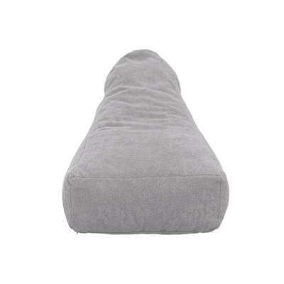 Pouf fauteuil XXL d'intérieur en tissu sherpa - 120x70x90 cm - Gris clair - Deco-arts.fr