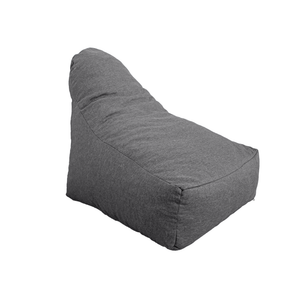 Fauteuil Pouf XXL 120x90 Gris Chiné - Tissu Effet Lin & Mousse (Confort Salon)