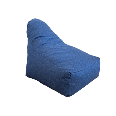 Pouf fauteuil XXL d'intérieur en tissu effet lin - 120x70x90 cm - Bleu indigo - Deco-arts.fr