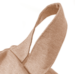 Pouf poire XL d'intérieur en tissu effet lin - 110x120 cm - Marron clair - Deco-arts.fr