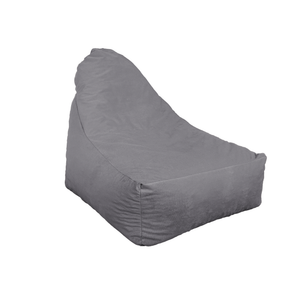 Fauteuil Pouf XXL 120x90 Gris Clair - Velours Soyeux & Mousse (Luxe & Confort)