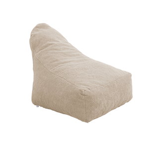 Fauteuil Pouf XXL 120x90 Beige - Tissu Sherpa & Mousse (Cocon Douceur)