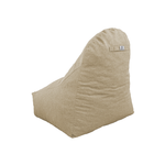 Pouf fauteuil XXL d'intérieur en tissu effet lin - 120x70x90 cm - Beige - Deco-arts.fr