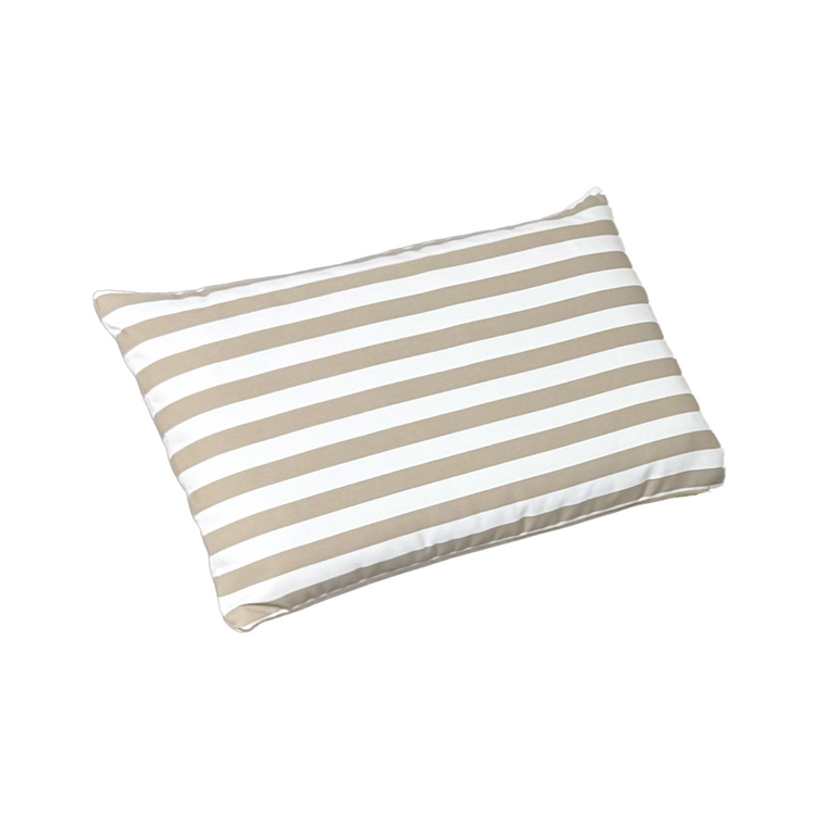Coussin bain de soleil premium avec coussin - Rayures Beiges - Deco-arts.fr