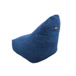 Pouf fauteuil XXL d'intérieur en tissu sherpa - 120x70x90 cm - Bleu pétrole - Deco-arts.fr