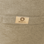 Pouf fauteuil XXL d'intérieur en tissu effet lin - 120x70x90 cm - Beige - Deco-arts.fr