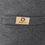 Pouf fauteuil XXL d'intérieur en tissu effet lin - 120x70x90 cm - Gris chiné - Deco-arts.fr