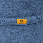 Pouf fauteuil XXL d'intérieur en tissu sherpa - 120x70x90 cm - Bleu pétrole - Deco-arts.fr