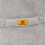 Pouf fauteuil XXL d'intérieur en tissu sherpa - 120x70x90 cm - Gris clair - Deco-arts.fr