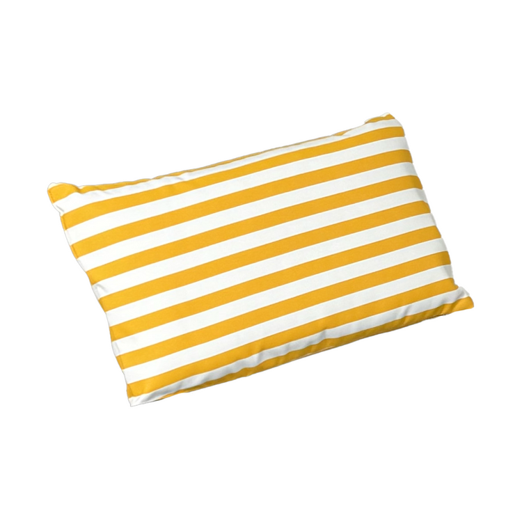 Coussin bain de soleil premium avec coussin - Rayures Jaunes - Deco-arts.fr