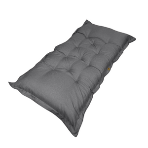 Futon de Sol XXL Effet Lin 195x100 Gris Chiné - Épais 15cm (Lit d'Appoint & Détente)