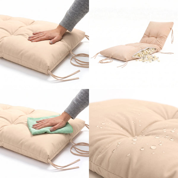 Matelas Bain de Soleil 185x60 Beige Clair, imperméable
