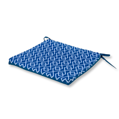 Lot de 4 Galettes de Chaise 35x35x3 cm motif Géométrique Vert - Deco-arts.fr