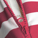 Ensemble Coussins Salon Jardin 100x50 Rayure Rouge - autre angle