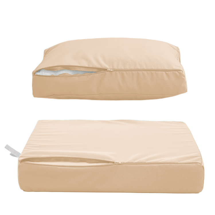 Coussins pour salon de jardin déhoussable 50x50cm Beige - Deco-arts.fr