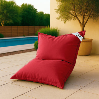 Housse pour Pouf Géant XL 120x80cm Intérieur et Extérieur - Rouge piment - Deco-arts.fr