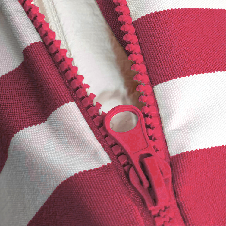 Ensemble de 3 coussins pour salon de jardin, rayures rouges, 100x50 cm, comprenant 1 coussin d&