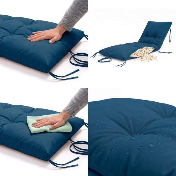 Matelas Bain de Soleil 185x60 Bleu Pétrole, imperméable