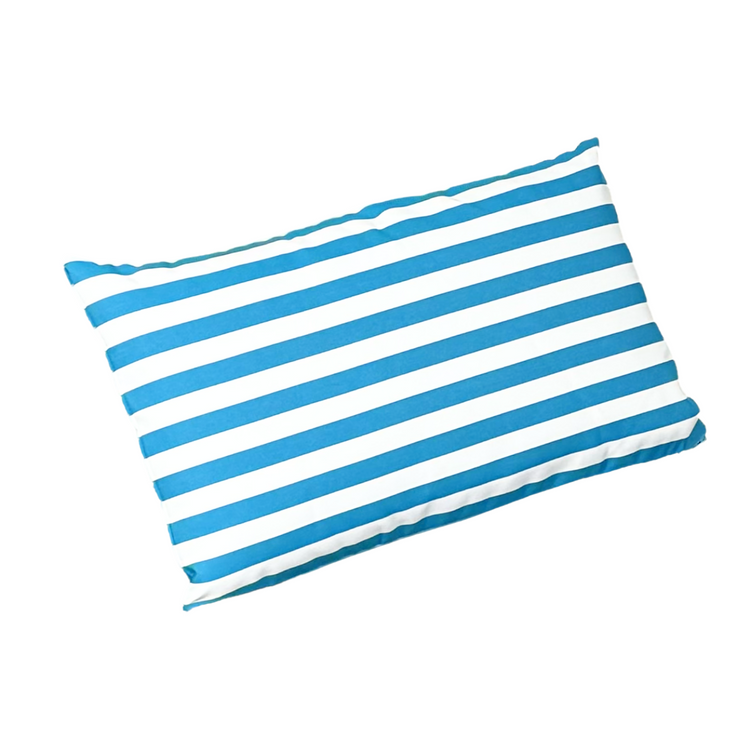Coussin bain de soleil premium avec coussin - Rayures Turquoises - Deco-arts.fr