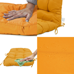 Coussin de chaise capitonné jaune, 120x50 cm, rembourré de 8 cm, pour fauteuils et canapés, design élégant et confortable.