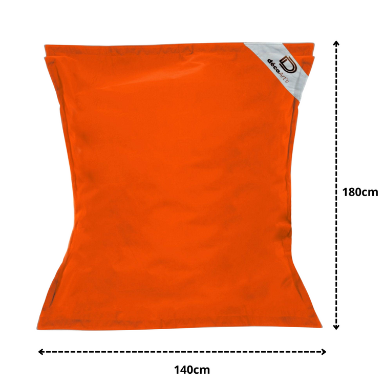 Housse pour Pouf Géant XXL 180x140cm Intérieur et Extérieur - Orange - Deco-arts.fr