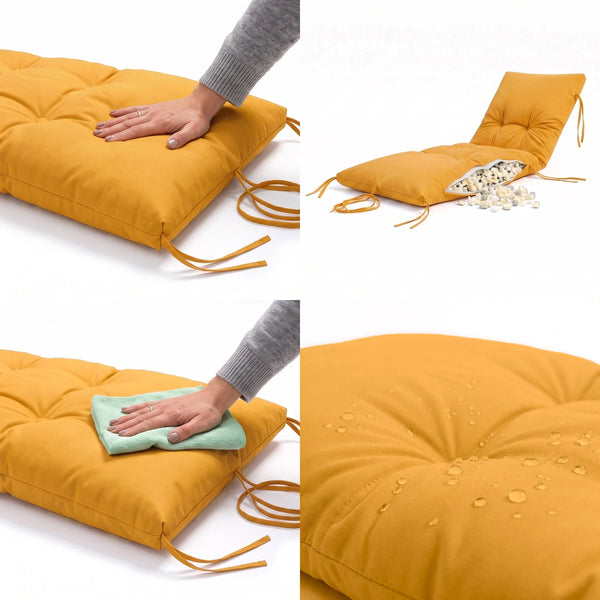 Matelas Bain de Soleil 185x60 Jaune Miel, imperméable