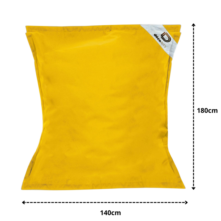 Housse pour Pouf Géant XXL 180x140cm Intérieur et Extérieur - Jaune miel - Deco-arts.fr