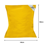 Housse de pouf géant XXL 180x140 cm jaune miel pour beanbag Deco-arts.fr, pour intérieur et extérieur, sans garniture.