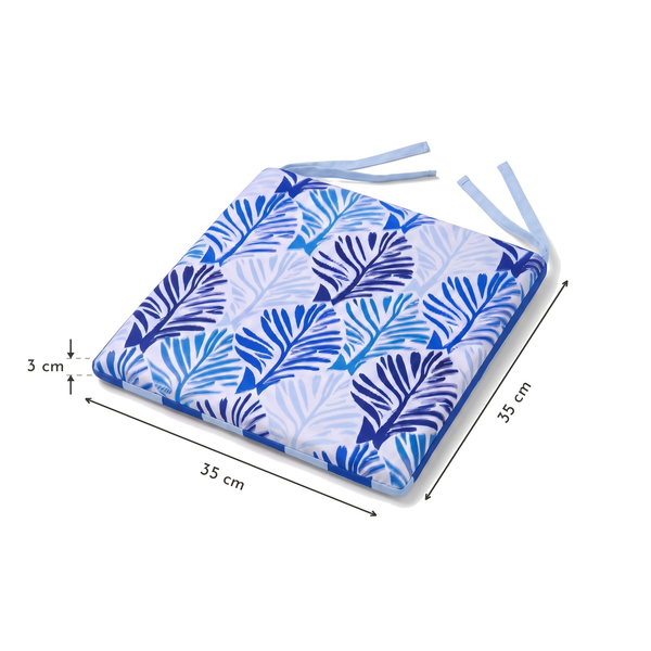 35x35 chair pad Blue Foliage Pattern – dimensions 35 x 35 x 3 cm