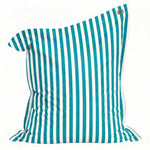 Pouf turquoise 180x140 cm en situation extérieure