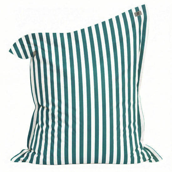 Pouf vert 180x140 cm en situation extérieure