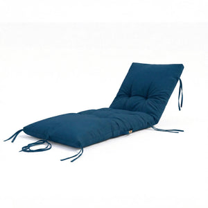 Matelas Bain de Soleil 185x60 Bleu Pétrole - Épais 12cm & Imperméable