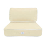Premium Cushion Set 60x60 Yellow Beurre - Thick 12cm & Piped Finish