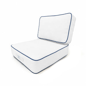 Conjunto de Almofadas Premium 50x50 Branco - Espesso 12cm & Acabamento com Debrum