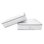 Premium-Kissen-Set 60x60 Weiß - Dick 12cm & Paspelverarbeitung