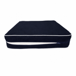 Premium-Kissen-Set 50x50 Marineblau - Dick 12cm & Paspelverarbeitung