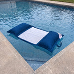 Pouf Flottant Piscine XXL 170x90 Bleu Pétrole - Matelas Hamac à Billes (Confort Adulte)
