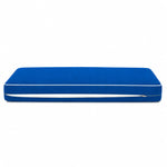 Premium-Kissen-Set 120x60 Königsblau - 1 Sitzfläche + 2 Rückenlehnen (Dick 12cm & Passepoil)