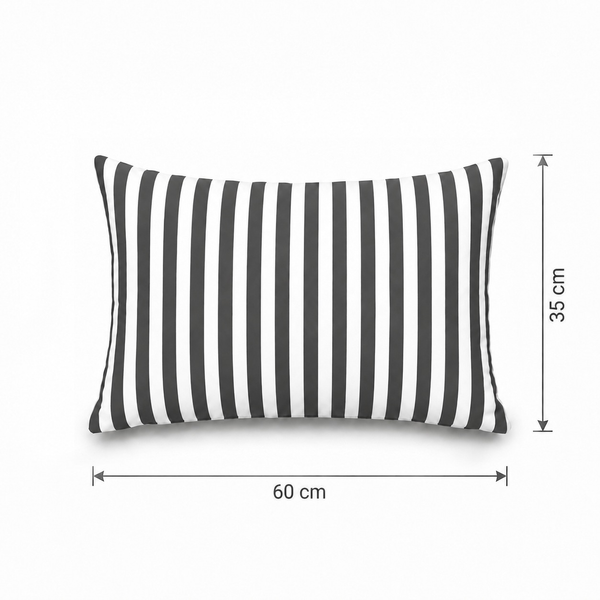 Set van 2 Tuinsierkussens 60x35 cm Streep Donkergrijs – foto 5