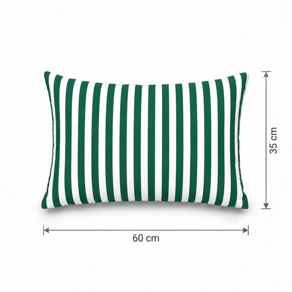 Set van 2 Tuinsierkussens 60x35 cm Streep Groen – foto 5