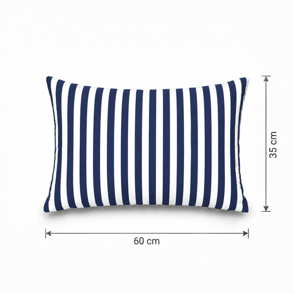 Set van 2 Tuinsierkussens 60x35 cm Streep Marineblauw – foto 5